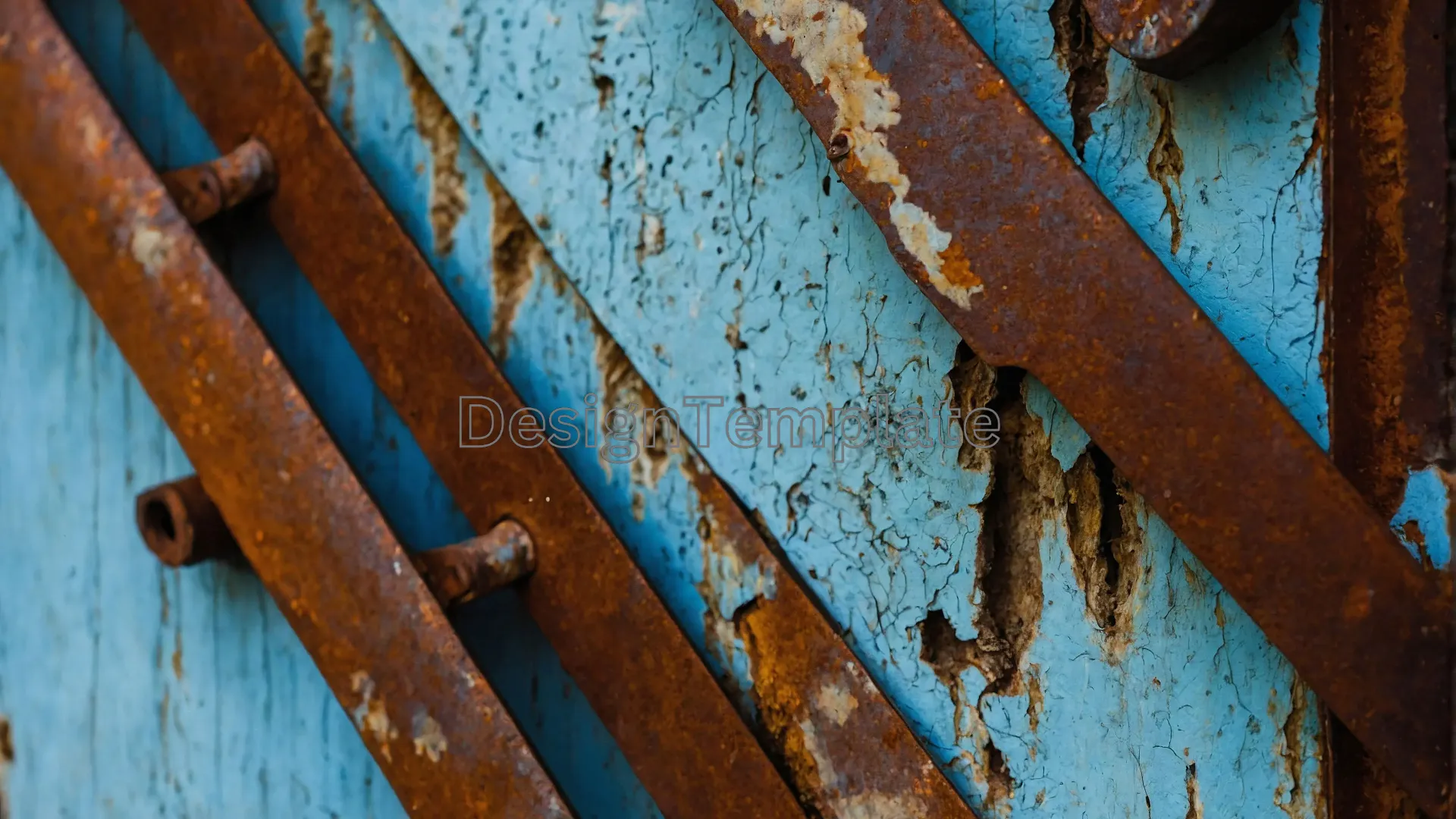 Weathered Rust Stripes Textured Metal PNG